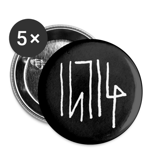 Intig Black Pins - Buttons small 1''/25 mm (5-pack)