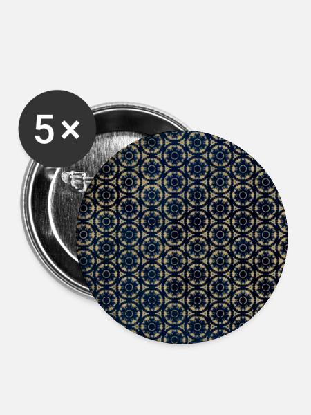 Tye Tie Pattern - Buttons klein 25 mm (5er Pack) - Weiß