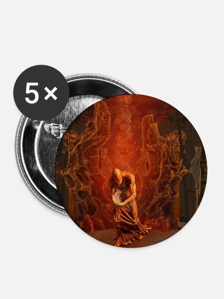 in der dunklen Nacht - Buttons klein 25 mm (5er Pack) - Weiß