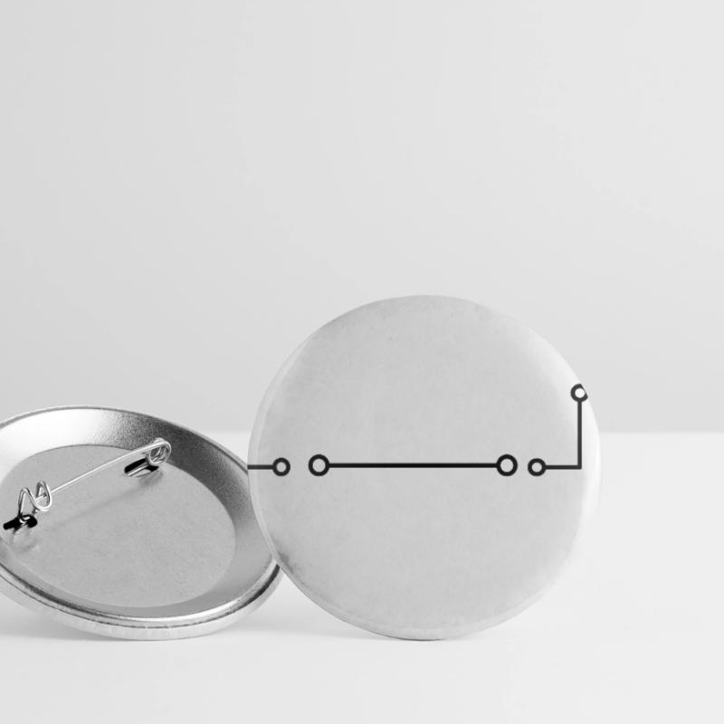 Black Electron Frame Rectangular Buttons small 1''/25 mm (5-pack)