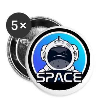Astronaut in space - Buttons small 1''/25 mm (5-pack) - white - Front