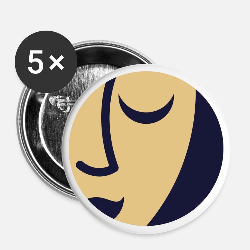 Baba Yaga App Icon - Buttons klein 25 mm (5er Pack) - Weiß