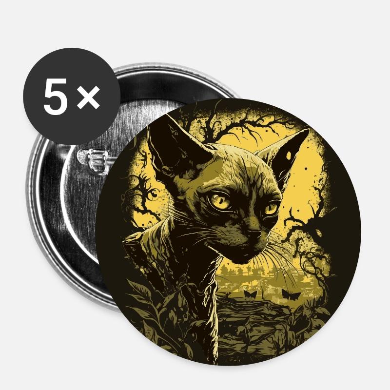 Siamese cat - Buttons small 1''/25 mm (5-pack) - white