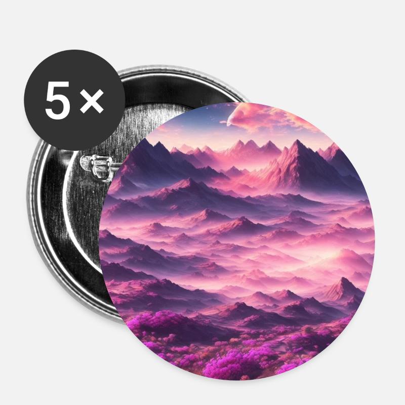 A vibrant planet - Buttons klein 25 mm (5er Pack) - Weiß