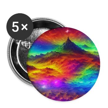 A technicolor planet - Buttons klein 25 mm (5er Pack) - Weiß - Vorne