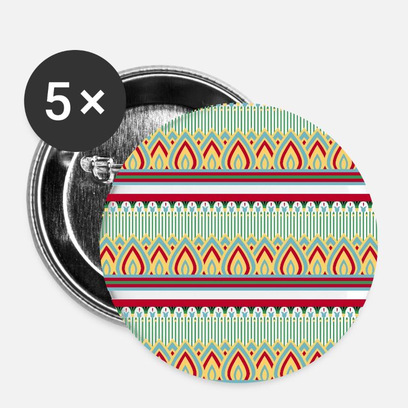 EGYPTIAN Pattern II - Buttons small 1''/25 mm (5-pack) - white