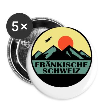 Fränkische Schweiz - Buttons klein 25 mm (5er Pack) - Weiß - Vorne