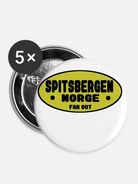 Spitsbergen Spitzbergen - Buttons klein 25 mm (5er Pack) - Weiß