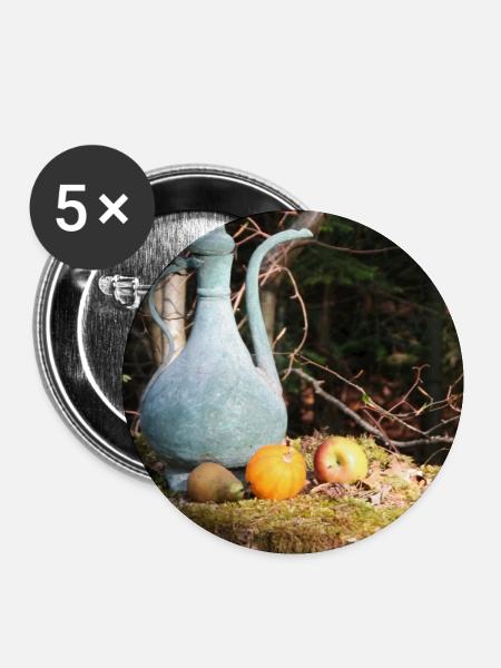 Kupferkännchen im Schwarzwald - Buttons klein 25 mm (5er Pack) - Weiß