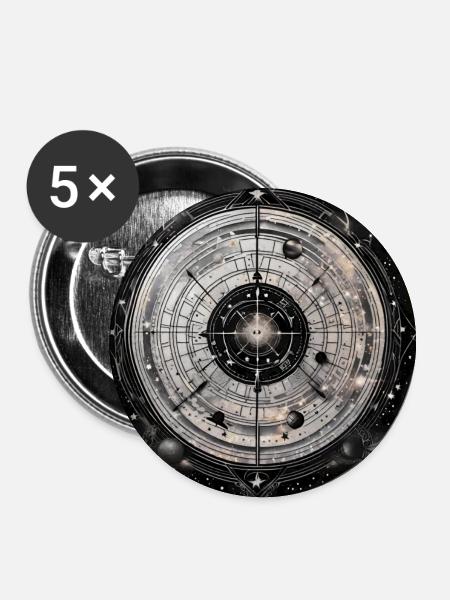 Galaxy's Edge - Interstellare Dartscheibe - Buttons klein 25 mm (5er Pack) - Weiß