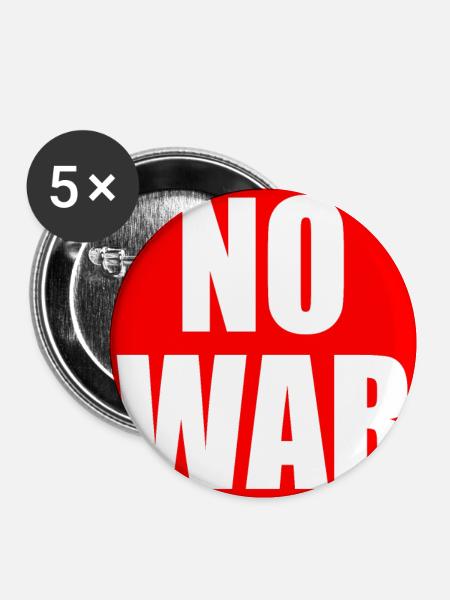 No war - Buttons klein 25 mm (5er Pack) - Weiß