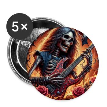 Metalhead After Death - Buttons small 1''/25 mm (5-pack) - white - Front