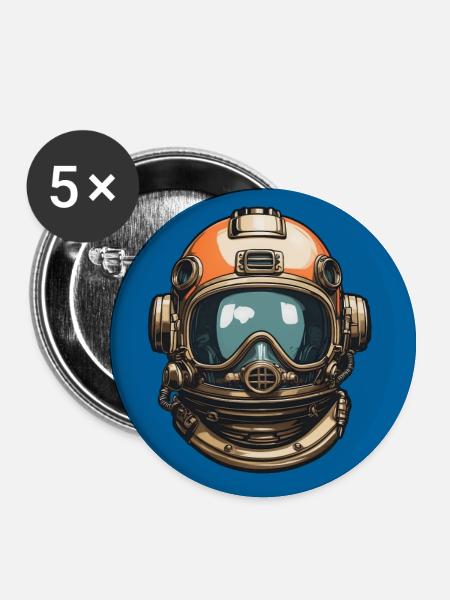 Jetpilothelm Pilotenhelm Jetpilot - Buttons klein 25 mm (5er Pack) - Weiß
