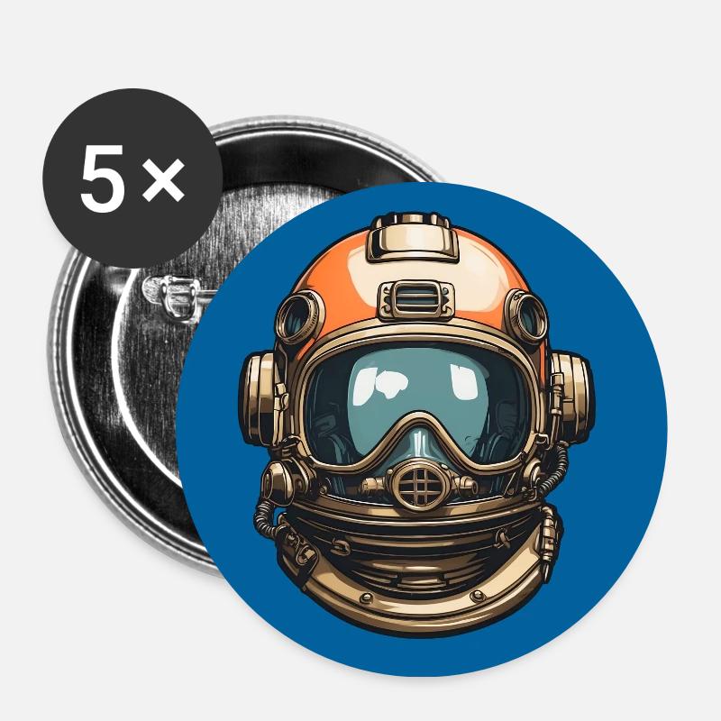 Jetpilothelm Pilotenhelm Jetpilot - Buttons klein 25 mm (5er Pack) - Weiß