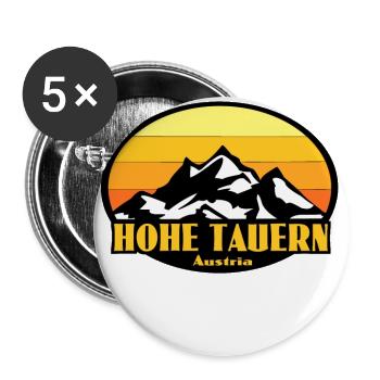 Hohe Tauern Österreich - Buttons klein 25 mm (5er Pack) - Weiß - Vorne