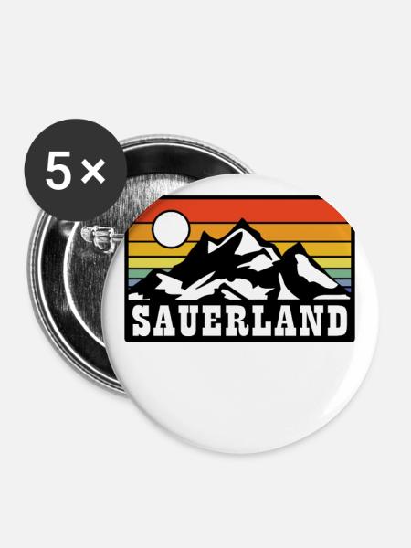 Sauerland - Buttons klein 25 mm (5er Pack) - Weiß