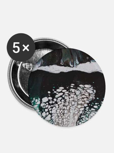 Sprudel - Buttons klein 25 mm (5er Pack) - Weiß