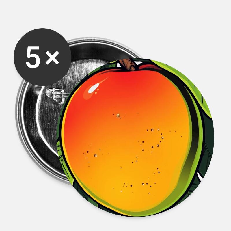 Mango auf einem Baum - Buttons klein 25 mm (5er Pack) - Weiß