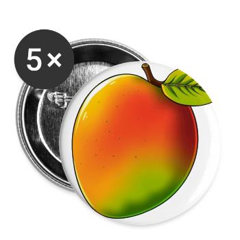 Mango - Comic-Stil - Buttons klein 25 mm (5er Pack) - Weiß - Vorne