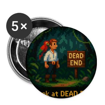 Regardez Dead End - Lot de 5 petits badges (25 mm) - blanc - Devant