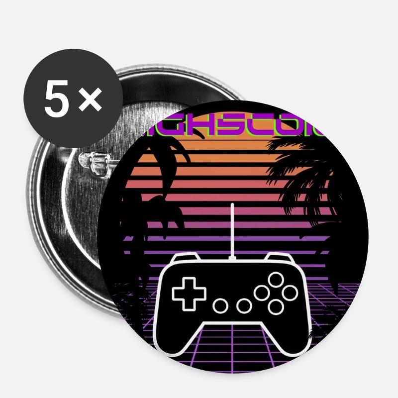High Score - Buttons small 1''/25 mm (5-pack) - white