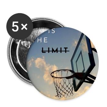 Sky Is The Limit Hoops - Buttons klein 25 mm (5er Pack) - Weiß - Vorne