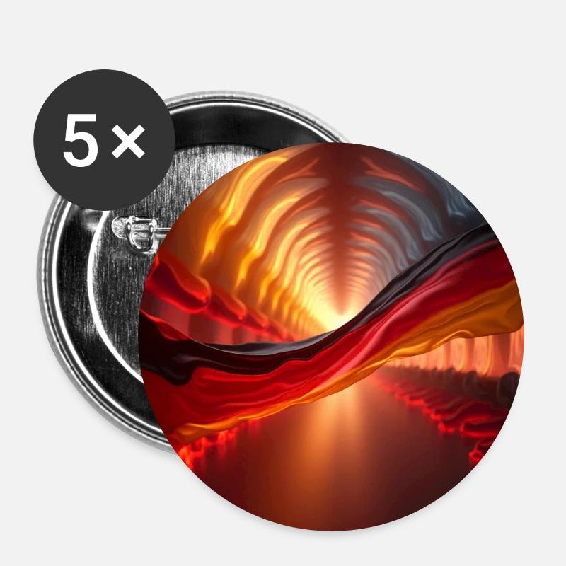 Flaggen Deutschland - Buttons klein 25 mm (5er Pack) - Weiß