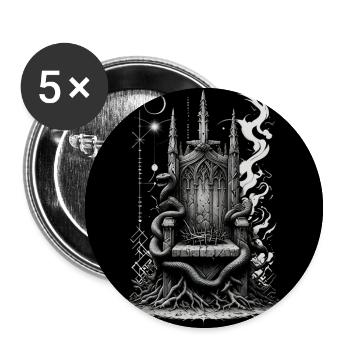 The throne of the fallen sovereign - Buttons small 1''/25 mm (5-pack) - white - Front