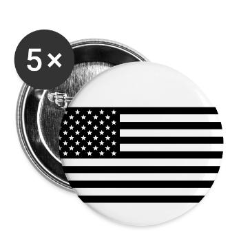 United States - Buttons small 1''/25 mm (5-pack) - white - Front
