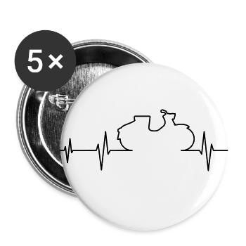 Simson KR50 EKG - Buttons small 1''/25 mm (5-pack) - white - Front