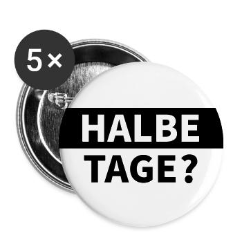 Half days? - Buttons small 1''/25 mm (5-pack) - white - Front