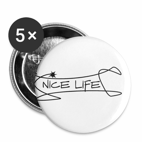 nice life 2 - Confezione da 5 spille piccole (25 mm)