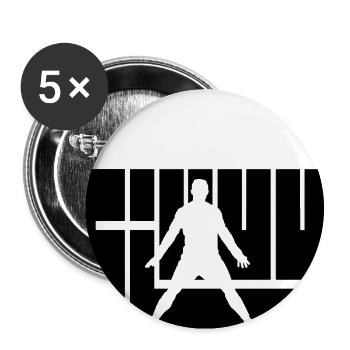 Siuuu - Buttons klein 25 mm (5er Pack) - Weiß - Vorne