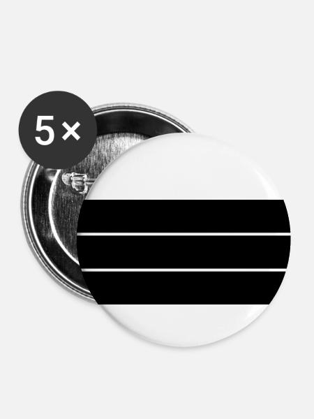 schlichtes Geometriemotiv - Buttons klein 25 mm (5er Pack) - Weiß