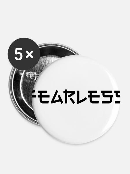 Fearless - Buttons klein 25 mm (5er Pack) - Weiß