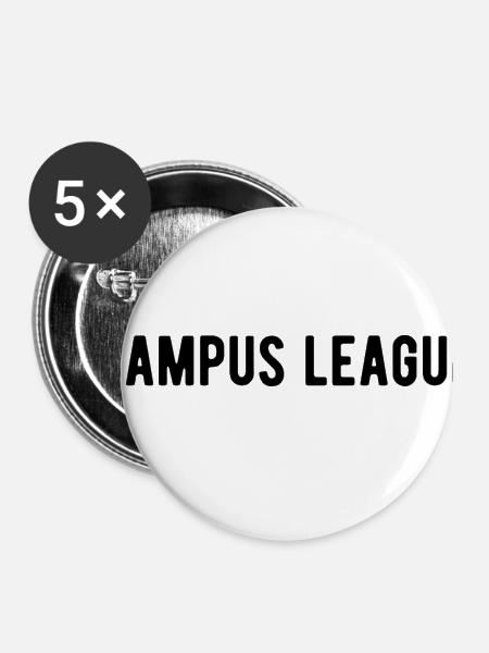 Campus League - Buttons klein 25 mm (5er Pack) - Weiß