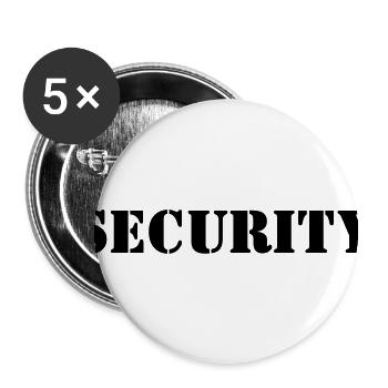 Security Design 5 - Buttons klein 25 mm (5er Pack) - Weiß - Vorne