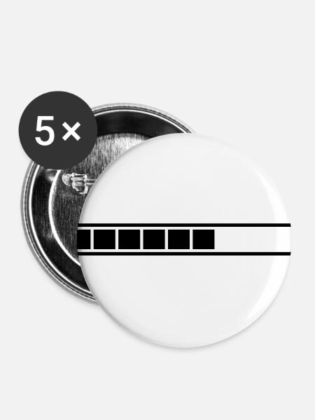 loading___f1 - Buttons klein 25 mm (5er Pack) - Weiß