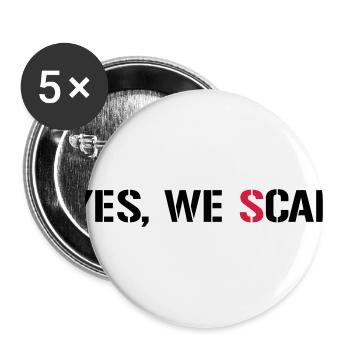 Yes, We Scan NSA PRISM - Buttons klein 25 mm (5er Pack) - Weiß - Vorne