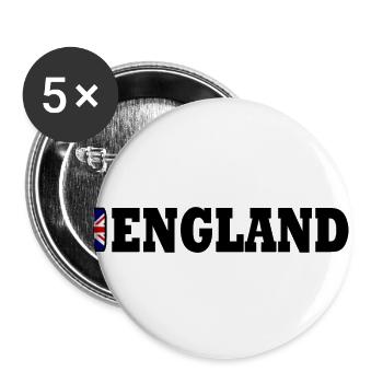 Union Jack - Lot de 5 petits badges (25 mm) - blanc - Devant