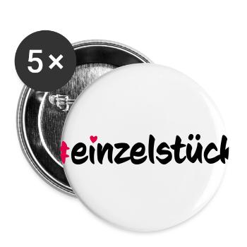Einzelstück - Buttons klein 25 mm (5er Pack) - Weiß - Vorne