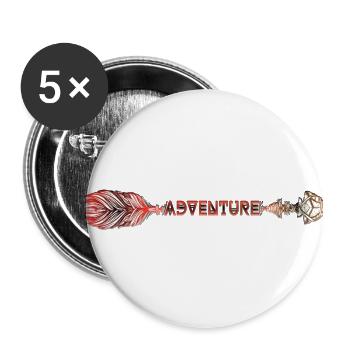Tattoo Tattoo Tribal Tattoos Krieger Kunst - Buttons klein 25 mm (5er Pack) - Weiß - Vorne