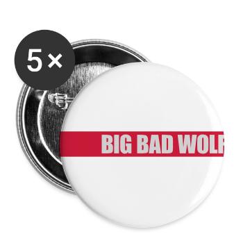 big bad wolf quote - Buttons small 1''/25 mm (5-pack) - white - Front