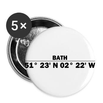 Bath coordinates - Buttons small 1''/25 mm (5-pack) - white - Front