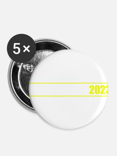 Goldstrand 2023 - Buttons klein 25 mm (5er Pack) - Weiß