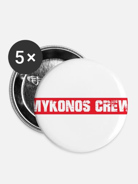 Mykonos Crew - Buttons klein 25 mm (5er Pack) - Weiß
