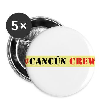 Équipage Cancun - Lot de 5 petits badges (25 mm) - blanc - Devant