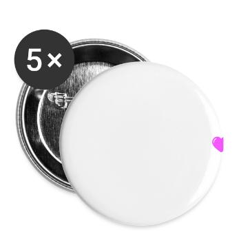 Herzensmensch Herz - Buttons klein 25 mm (5er Pack) - Weiß - Vorne