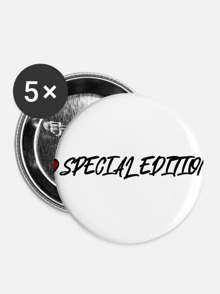 Special Edition Herz - Buttons klein 25 mm (5er Pack) - Weiß