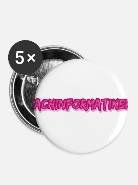 Job Fachinformatiker - Buttons klein 25 mm (5er Pack) - Weiß